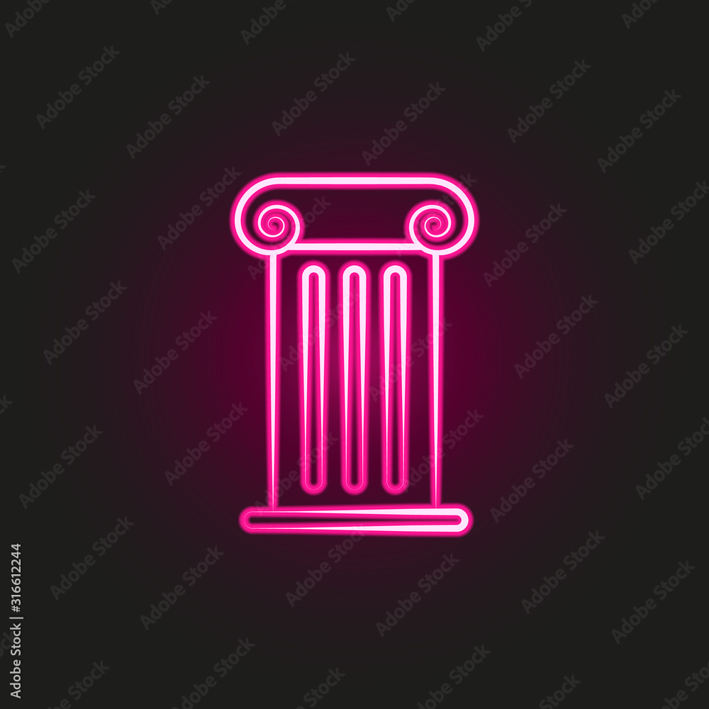 Poster column neon style icon. simple thin line, outline vector of theatre icons for ui and ux, website or 