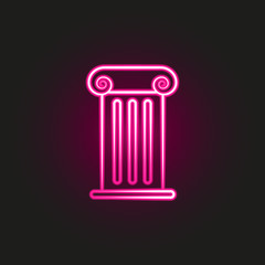column neon style icon. Simple thin line, outline vector of theatre icons for ui and ux, website or mobile application
