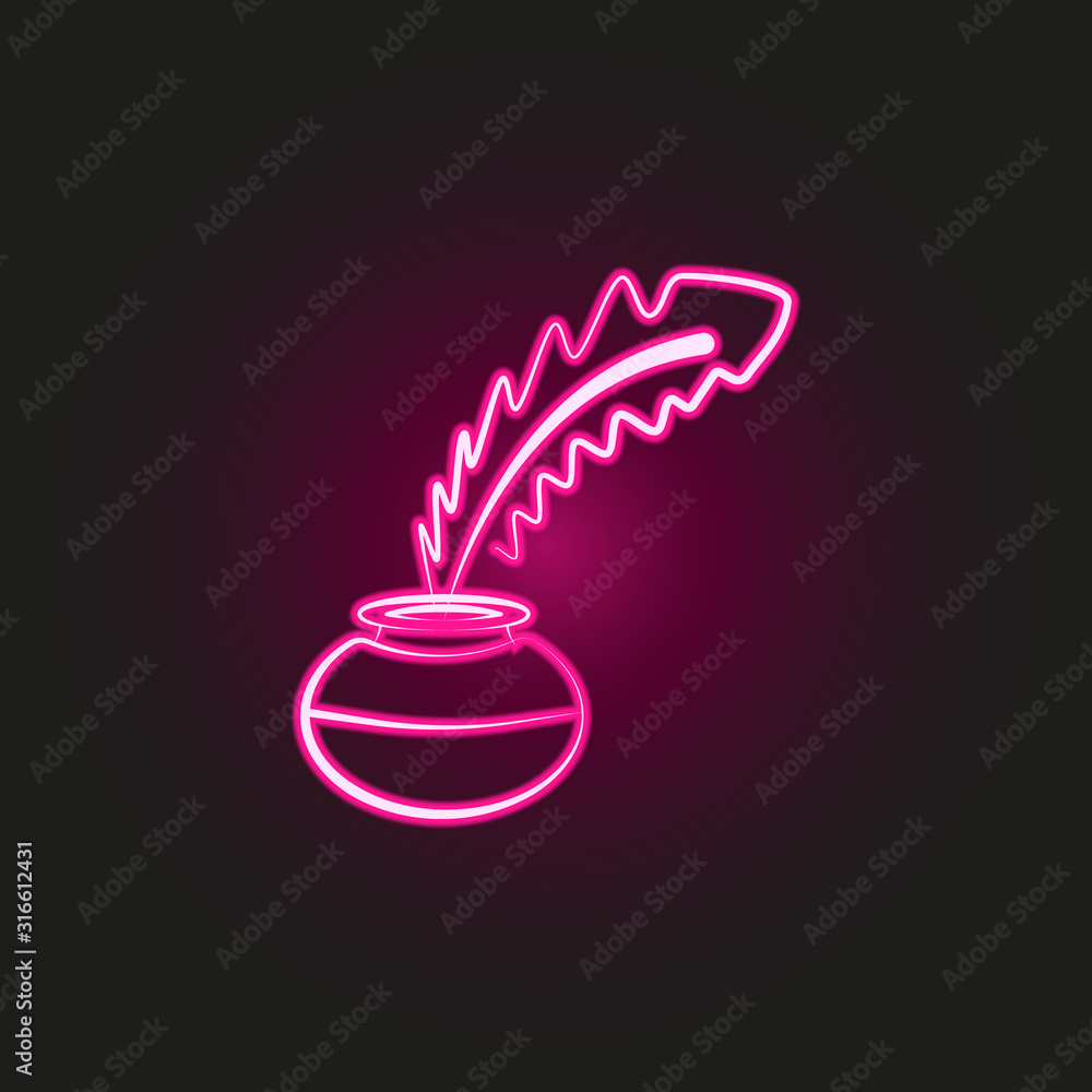Poster ink and pen neon style icon. simple thin line, outline vector of theatre icons for ui and ux, websit