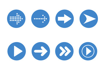 Arrows icons set isolated on white background