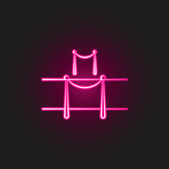 the red carpet neon style icon. Simple thin line, outline vector of theatre icons for ui and ux, website or mobile application