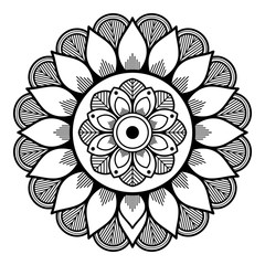 Ethnic Mandala Ornament. Arabic, Pakistan, Moroccan, Turkish, Indian, Spain motifs