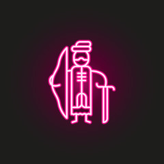 ancient merchant neon style icon. Simple thin line, outline vector of travel icons for ui and ux, website or mobile application