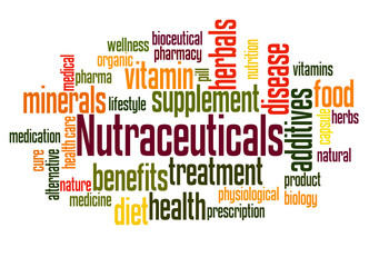 Fototapeta premium Nutraceuticals word cloud concept 3