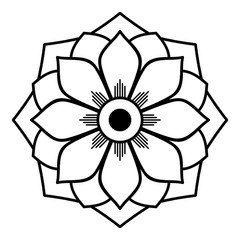 Ethnic Mandala Ornament. Arabic, Pakistan, Moroccan, Turkish, Indian, Spain motifs