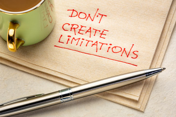 do not create limitations - napkin doodle