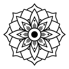 Ethnic Mandala Ornament. Arabic, Pakistan, Moroccan, Turkish, Indian, Spain motifs