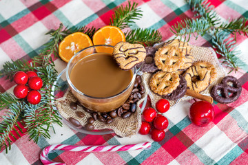 Christmas  Cookies and Coffee   .Traditional Christmas Biscuits 