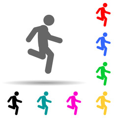 Run, fast multi color style icon. Simple glyph, flat vector of walking,running people icons for ui and ux, website or mobile application