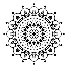 Ethnic Mandala Ornament. Arabic, Pakistan, Moroccan, Turkish, Indian, Spain motifs