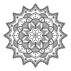 Ethnic Mandala Ornament. Arabic, Pakistan, Moroccan, Turkish, Indian, Spain motifs