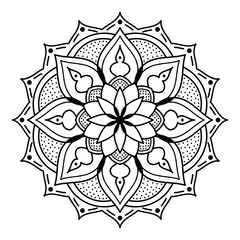 Ethnic Mandala Ornament. Arabic, Pakistan, Moroccan, Turkish, Indian, Spain motifs