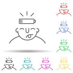 energy on mind multi color style icon. Simple thin line, outline vector of what is in your mind icons for ui and ux, website or mobile application