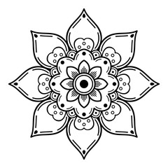 Ethnic Mandala Ornament. Arabic, Pakistan, Moroccan, Turkish, Indian, Spain motifs