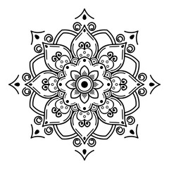 Ethnic Mandala Ornament. Arabic, Pakistan, Moroccan, Turkish, Indian, Spain motifs