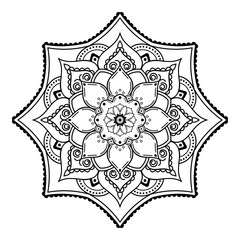 Ethnic Mandala Ornament. Arabic, Pakistan, Moroccan, Turkish, Indian, Spain motifs