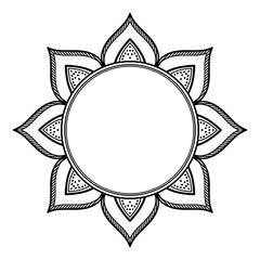 Ethnic Mandala Ornament. Arabic, Pakistan, Moroccan, Turkish, Indian, Spain motifs