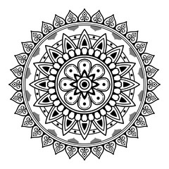 Ethnic Mandala Ornament. Arabic, Pakistan, Moroccan, Turkish, Indian, Spain motifs