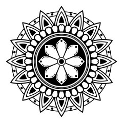 Ethnic Mandala Ornament. Arabic, Pakistan, Moroccan, Turkish, Indian, Spain motifs