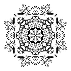Ethnic Mandala Ornament. Arabic, Pakistan, Moroccan, Turkish, Indian, Spain motifs