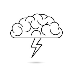 brain storm icon isolated white background vector