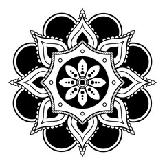 Ethnic Mandala Ornament. Arabic, Pakistan, Moroccan, Turkish, Indian, Spain motifs