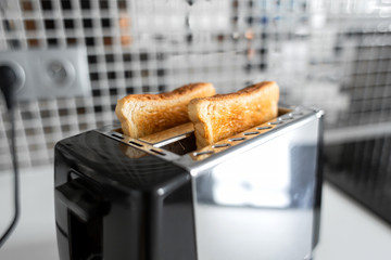 Breakfast toast. Toast bread close up a