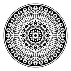 Ethnic Mandala Ornament. Arabic, Pakistan, Moroccan, Turkish, Indian, Spain motifs