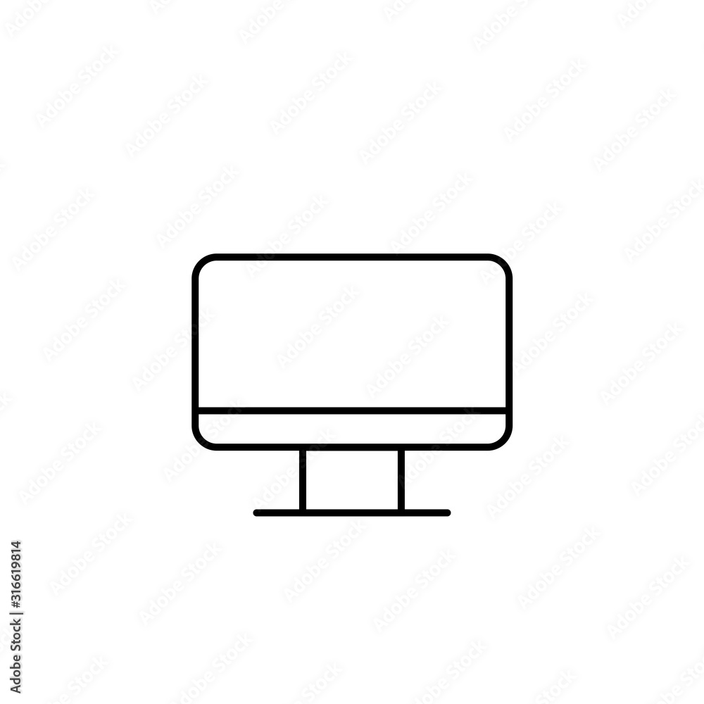 Poster personal computer icon isolated white background vector