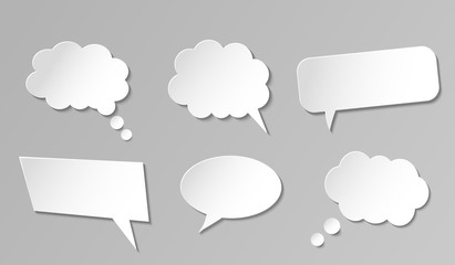 Paper speech bubbles collection