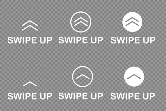 Swipe Up Icon Isolated White Background Vector