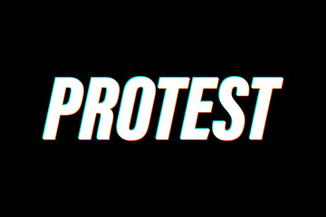 protest fight resist concept black background vector