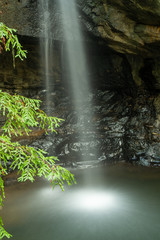 long exposure waterfall in the forest