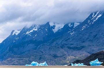 Ice in front of Mountains