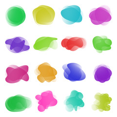 Set of geometric colorful vector shapes or banners.