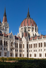 Fototapeta na wymiar Hungarian parliament in center of Budapest, Hungary