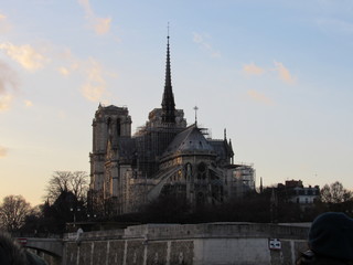 Fototapeta na wymiar The Notre-Dame de Paris Catrholic Cathedral located in Paris, France