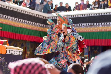 Buddhist mask dance festival in Tikshey monastery, Ladakh