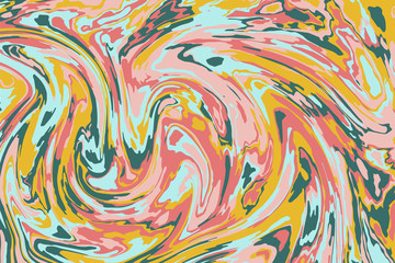 Fototapeta na wymiar Abstract color background of multicolored liquid colors. Liquid marble texture, waves. Modern design of trendy colors. Vector illustration EPS 10.