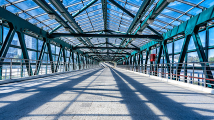 Architectural lines of the foot bridge