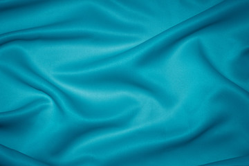 Crumpled turquoise silk