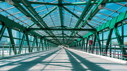 Architectural lines of the foot bridge