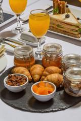 Sweet breakfast served in the restaurant