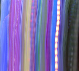 Camera Slow Shutter movement produce lighting effects and double image of Patong Phuket Thailand