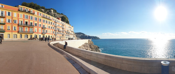 Promenade in Nizza - Quai Rauba Capeu - Panorama