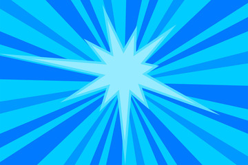 Comic blue sunbeam background retro pop art style cartoon
