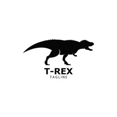 Powerful T-REX logo, jurassic period concept icon illustration
