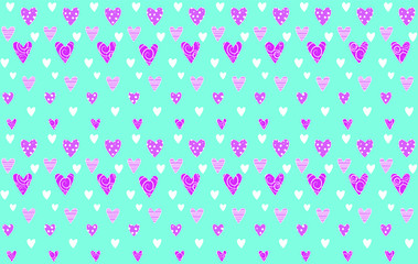 Trendy Color Seamless Heart Pattern 