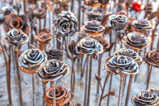 Iron roses, a monument dedicated to the victims of the terrorist attacks in Norway in 2011