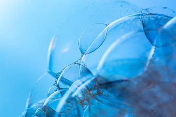 Blue Bubbles Macro Abstarct Background